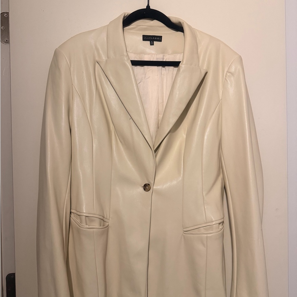 JLUXLABEL Women's Cream Blazer